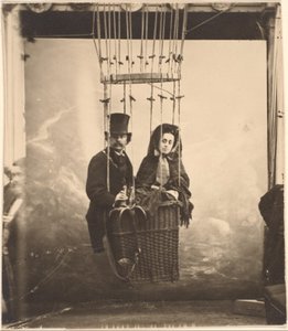 [Nadar com a sua esposa, Ernestine, num balão]