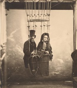 [Nadar com sua esposa, Ernestine, em um balão], ca. 1865, impresso em 1890. de Nadar