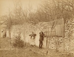 Ermitage de Sénart, um jardineiro e Jules Belaube de Nadar [Gaspard Félix Tournachon]
