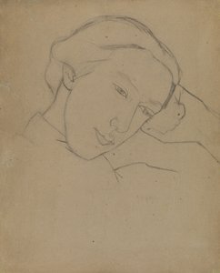 Auto-retrato, década de 10 de Nadezhda Vladimirovna Lermontova
