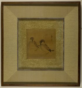 Dois pardais de Nagasawa Rosetsu