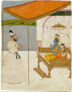 Visão de Krishna e Radha de Raja Balwant Singh, ca. 1745-50.