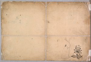 Dois elefantes a lutar num pátio antes de Muhammad Shah de Nainsukh