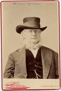 Horace Greeley (1811-1872), editor de jornal e política dos EUA (albumen photo) de Napoleon Sarony