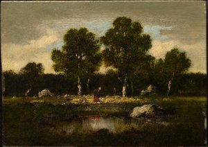 Árvores perto de Barbizon de Narcisse Virgile Diaz de la Peña