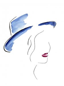 Chapéu azul para mulher elegante de Natalie Bruns