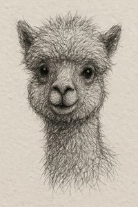 Alpaca bebé fofinha de Natalie Bruns