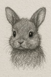 Desenho de um coelhinho fofo de Natalie Bruns