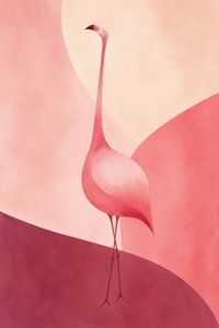 Flamingo Rosa Elegante de Natalie Bruns