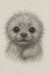 Retrato de um cachorrinho fofinho de Natalie Bruns