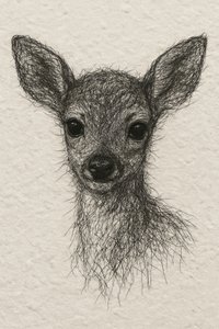 Retrato de um veado delicado de Natalie Bruns