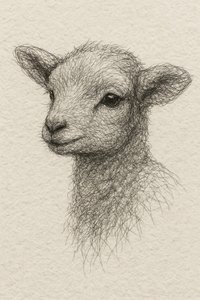 Desenho de um cordeirinho de Natalie Bruns