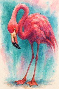 Flamingo rosa gracioso de Natalie Bruns