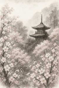 Flores de cerejeira-pagode japonesa de Natalie Bruns