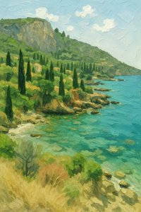 Costa mediterrânica tranquila de Natalie Bruns