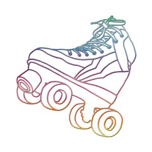 Skate Retro Rainbow de Natalie Bruns