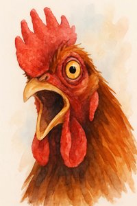 Retrato de um Galo a Cantar de Natalie Bruns