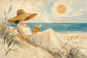 Leitura tranquila na praia de Natalie Bruns