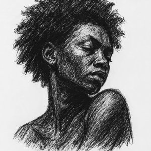 Mulher negra serena