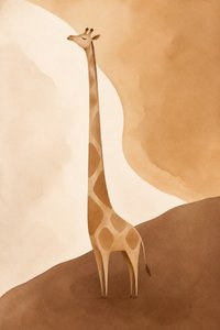 Paisagem serena com girafas