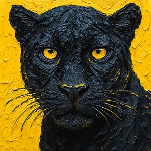 Pantera Negra com textura de Natalie Bruns