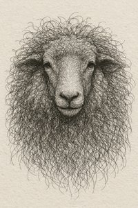 Ovelha de lã texturizada de Natalie Bruns