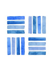Blocos abstratos em tons variados de azul de Natalie Bruns
