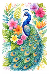 Flor de pavão vibrante de Natalie Bruns