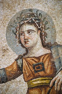 Mosaico romano na villa Casa de Aion