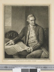 I. Capitão James Cook, gravada por J. K. Sherwin (1751-90), c.1773-84 (gravura) de Nathaniel (after) Dance Holland