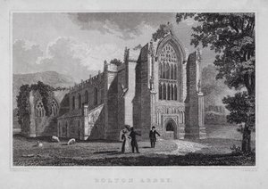 Abadia de Bolton (gravura) de Nathaniel (after) Whittock