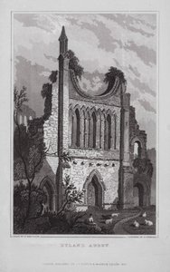 Abadia de Byland (gravura) de Nathaniel (after) Whittock