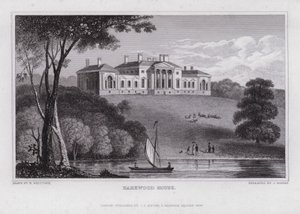 Harewood House (gravura) de Nathaniel (after) Whittock
