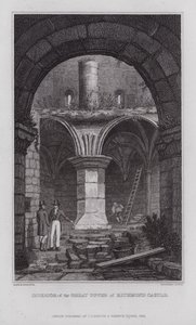 Interior da Grande Torre do Castelo de Richmond (gravura) de Nathaniel (after) Whittock
