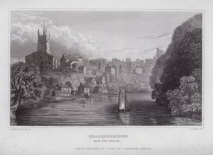 Knaresborough, da Ponte (gravura) de Nathaniel (after) Whittock