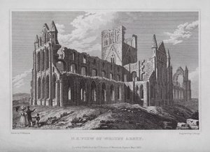 Vista Nordeste da Abadia de Whitby (gravura)