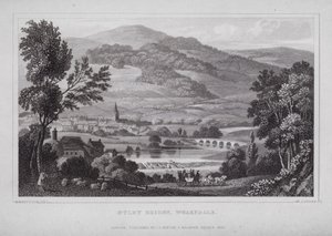 Ponte Otley, Wharfdale (gravura) de Nathaniel (after) Whittock