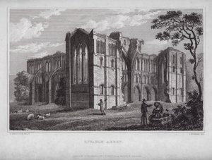 Abadia de Rivaulx (gravura) de Nathaniel (after) Whittock