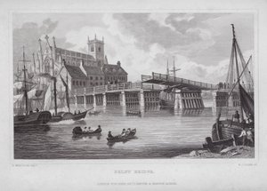 Selby Bridge (gravura) de Nathaniel (after) Whittock