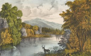 Lago Moosehead, Maine, 1857-72., 1857-72. Criadores: Nathaniel Currier, James Merritt Ives, Currier e Ives. de Currier and Ives
