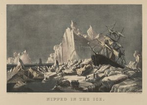 Beliscado no Gelo, 1876-94., 1876-94. Criadores: Nathaniel Currier, James Merritt Ives, Currier e Ives. de Currier and Ives