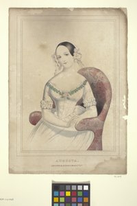 Augusta (litografia colorida à mão) de Nathaniel Currier