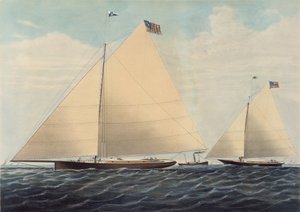 Cutter Yacht Scud da Filadélfia - Modelado por Robert L. Stevens, Esq., 1855. de Nathaniel Currier