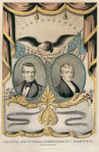 Grande estandarte nacional democrata de Nathaniel Currier