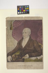 John Quincy Adams (litografia colorida à mão) de Nathaniel Currier
