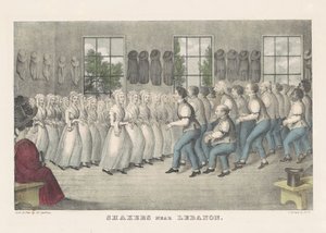 Shakers perto do Líbano de Nathaniel Currier