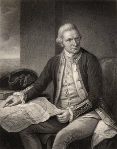 Capitão James Cook, gravado por W. Holl, da &39;National Portrait Gallery, Volume IV&39;, publicado em 1820