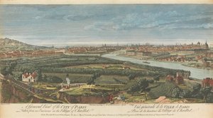Vista geral da cidade de Paris tirada de um ponto alto da aldeia de Chaillot