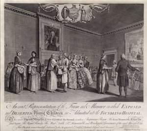 Uma Representação Exata da Forma e Forma em Que Crianças Jovens Expostas e Desertas são admitidas no Foundling Hospital, 1749