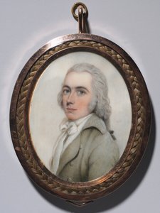 Par Retrato de um homem e Retrato de uma mulher, c. 1795 de Nathaniel Plimer